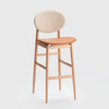 Outline Barstool / Oak - Leather - Fabric