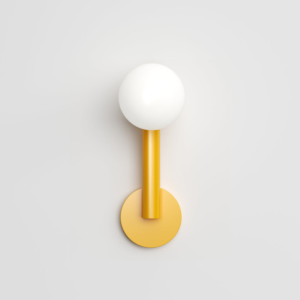 Tube w globes and cones wall light