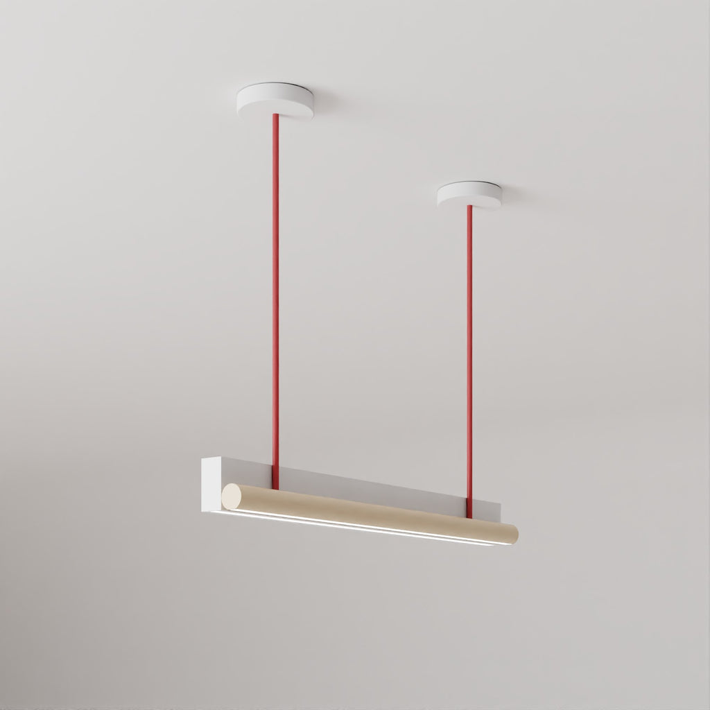 Tube and rectangle Pendant Light
