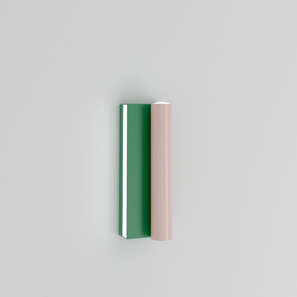 Tube and rectangle wall light