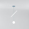 Tube and globe pendant light