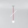 Tube and globe pendant light
