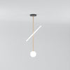 Tube and globe pendant light