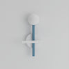 Tube and globe wall light