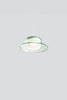 Modern pendant light with a white bulb on a light gray background