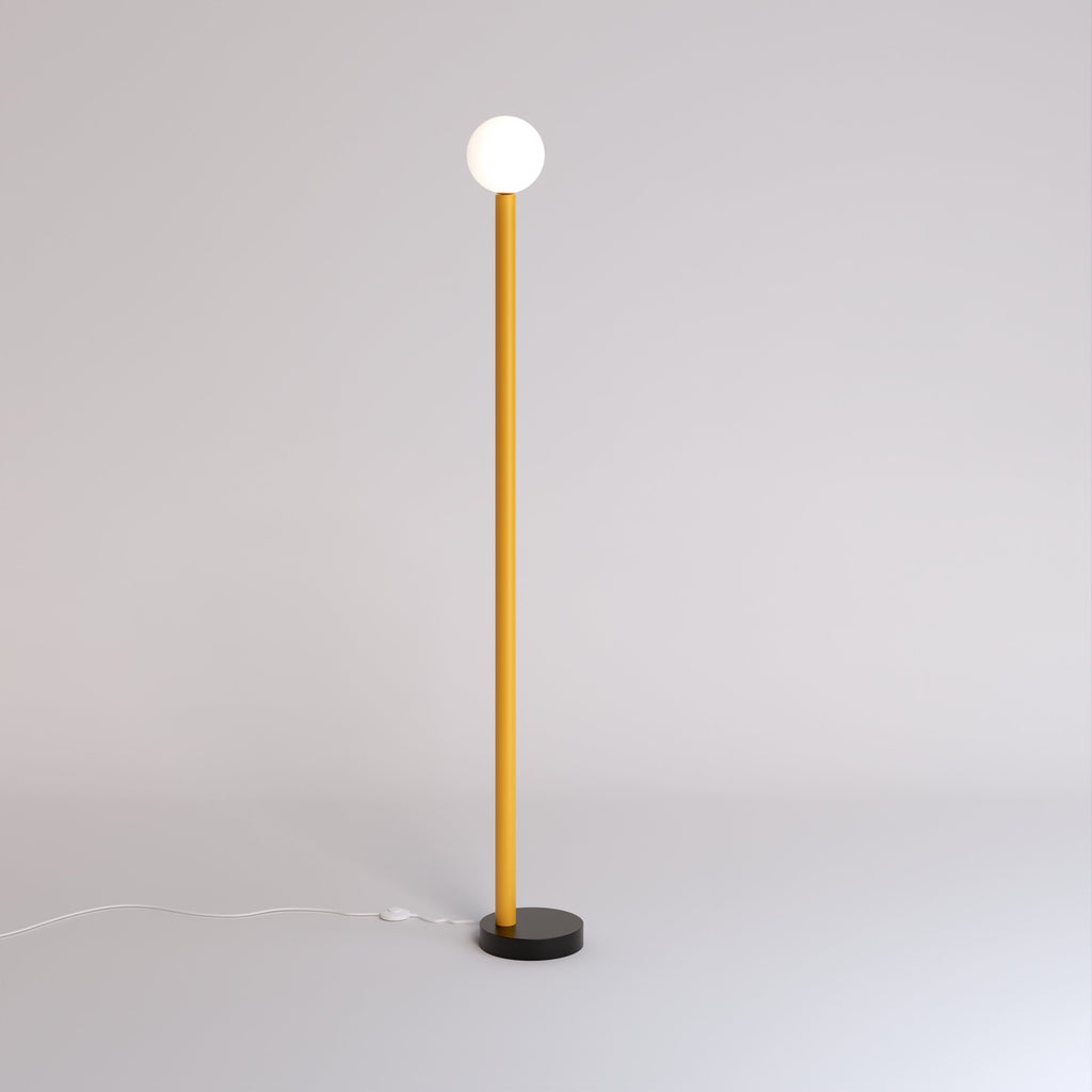 Off center floor lamp