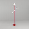 Tube and globe floor lamp