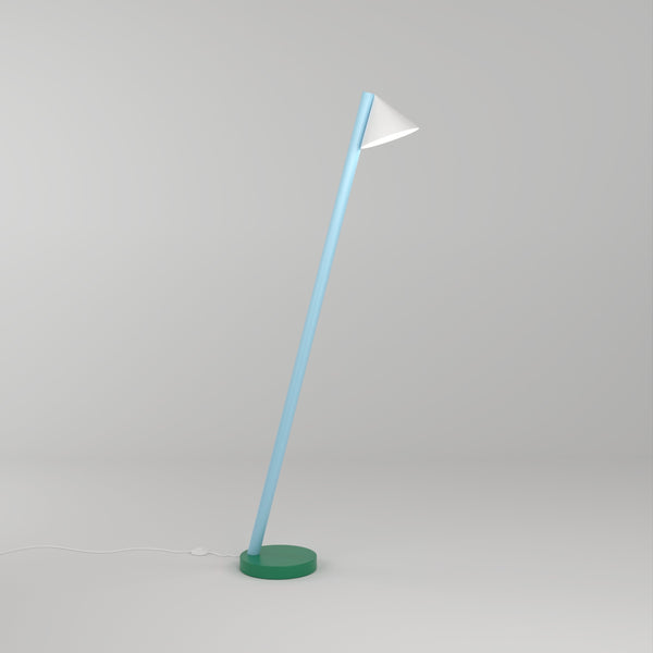 Tube w globes and cones floor light / cone