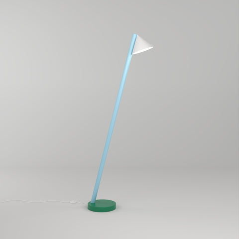 Tube w globes and cones floor light / cone