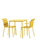 Aligned Chair armrests yellow