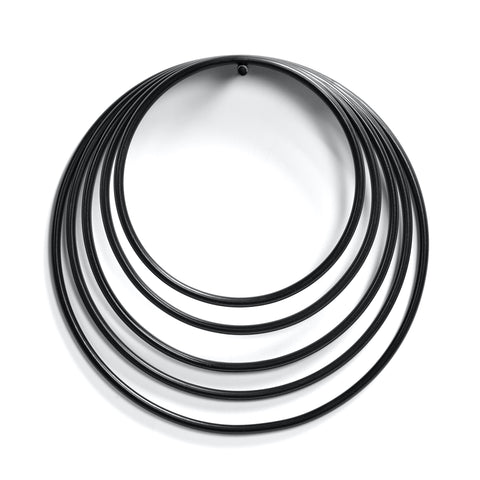 Trivets Round Black Set 5