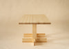 001 Dining table by Vaarnii in Finland. Image shows the table from one end
