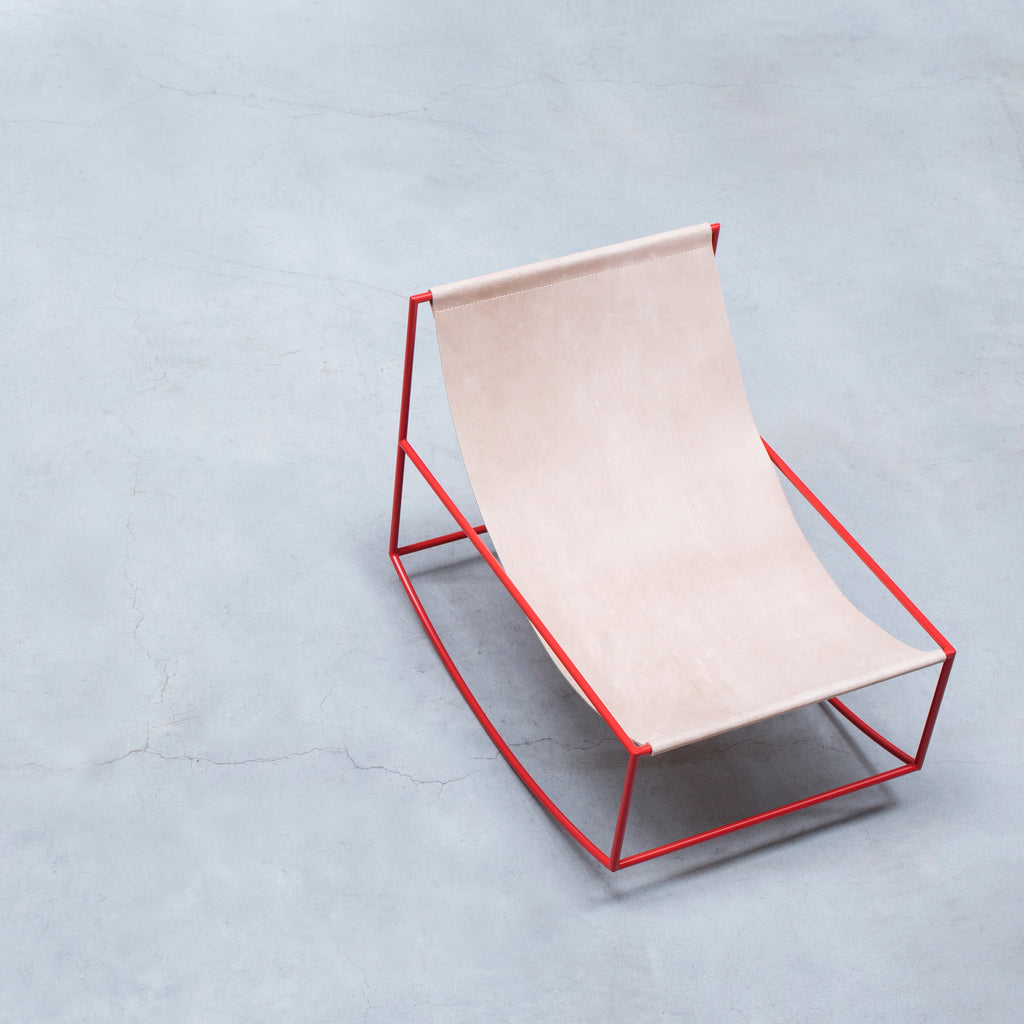 Rocking Chair / Red - Leather
