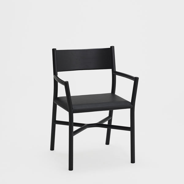 Ariake Arm Chair / Sumi Ash - Leather Cushion