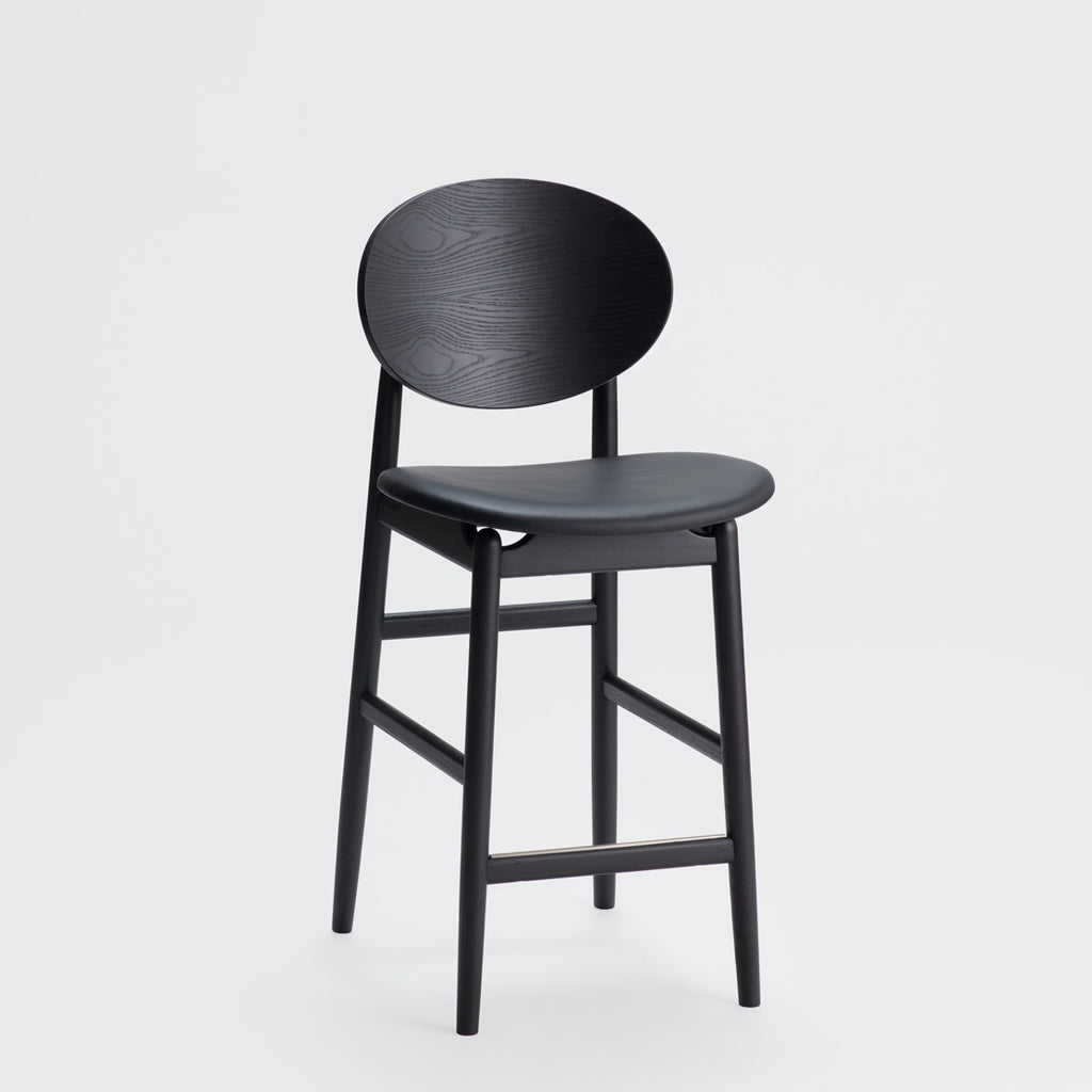 Outline Barstool / Sumi Ash - Leather