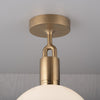 Forked Ceiling / Globe / Opal / Medium / Brass