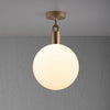 Forked Ceiling / Globe / Opal / Large / Brass