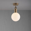 Forked Ceiling / Globe / Opal / Medium / Brass