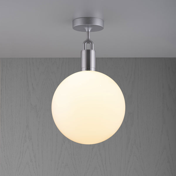 Forked Ceiling / Globe / Opal / Large / Steel